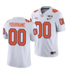 Clemson Tigers Custom White College Football Men'S Jersey 0