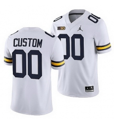 Michigan Wolverines Custom White College Football Men Jersey