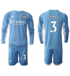 Men Manchester City Long Sleeve Soccer Jerseys 517