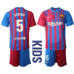 Kids Barcelona Soccer Jerseys 061
