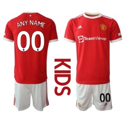 Kids Manchester United Soccer Jerseys 042 Customized