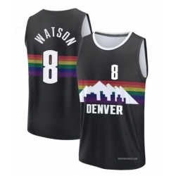 Denver Nuggets, 8 Peyton Watson, Black 2025 26 City Edition Stitched Basketball Jersey