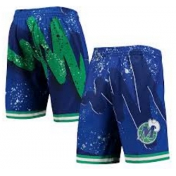 Men Dallas Mavericks  Blue Green NBA Shorts Men Dallas Mavericks  Blue Green NBA Shorts