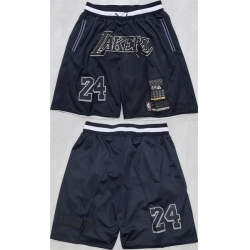 Men Los Angeles Lakers 24 Kobe Bryant Black 2025 Shorts   Men Los Angeles Lakers 24 Kobe Bryant Black 2025 Shorts