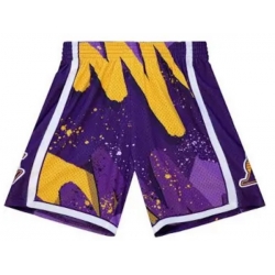 NBA Men Los Angeles Lakers Purple Gold Shorts NBA Men Los Angeles Lakers Purple Gold Shorts