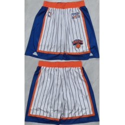 Men New York Knicks White Shorts Men New York Knicks White Shorts