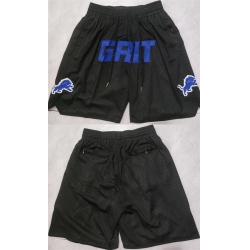 Men Detroit Lions Black Shorts