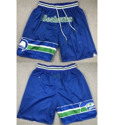 Men Seattle Seahawks Blue Shorts