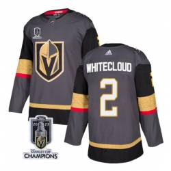Men Women Youth Vegas Golden Knights #2 Zach Whitecloud Gray 2023 Stanley Cup Champions Stitched Jersey