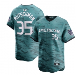 Men Baltimore Orioles 35 Adley Rutschman Teal 2023 All Star Cool Base Stitched Baseball Jersey