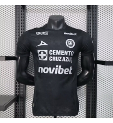 Men Cruz Azul Black Soccer Jersey Men Cruz Azul Black Soccer Jersey