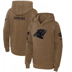 Youth Carolina Panthers 2023 Brown Salute To Service Pullover Hoodie