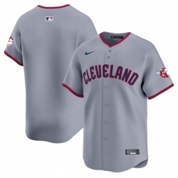 Men Cleveland Guardians Blank Grey 2025 Alternate Limited Stitched Baseball Jersey