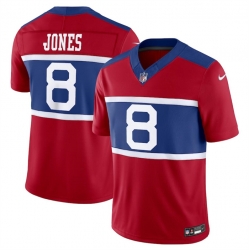 Youth New York Giants 8 Daniel Jones Century Red Alternate Vapor F U S E  Limited Stitched Football Jersey