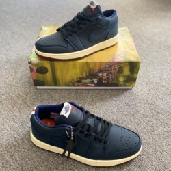 Air Jordan 1 Men Shoes Dark Blue