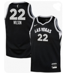 Men La Vegas Wilson #22 Black Stitched Basketball Jersey Men La Vegas Wilson #22 Black Stitched Basketball Jersey