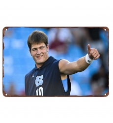 New England Patriots Aluminum Sign 12x8 Inch Drake Maye 002