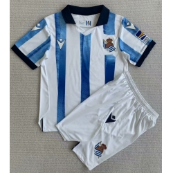 Youth Soccer Jersey Real Sociedad Blue White