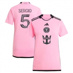 Women Inter Miami CF Sergio Busquets 2024 25 Home Replica Pink