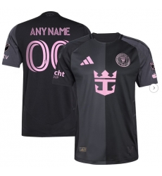 Men's Inter Miami CF adidas Black 2025 The Fortitude Kit Authentic Custom Jersey