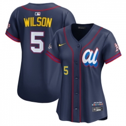 Women American League 5 Jacob Wilson Navy 2025 All Star Edition Limited Stitched Baseball Jersey 
