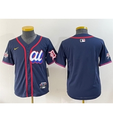 Women American League Detroit Tigers Blank Navy 2025 All Star Edition Limited Stitched Baseball Jersey 