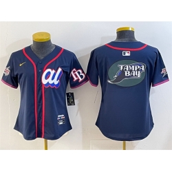 Women American League Tampa Bay Rays Team Big Logo Navy 2025 All Star Edition Limited Stitched Baseball Jersey 