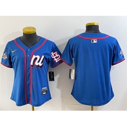 Women National League St  Louis Cardinals Blank Blue 2025 All Star Edition Limited Stitched Baseball Jersey 