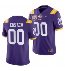 LSU Tigers Custom Purple College Football Men'S Jersey