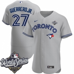 Men Toronto Blue Jays 27 Vladimir Guerrero Jr Men Nike Gray Road 2020 Flex Base Player MLB Jersey Men Toronto Blue Jays 27 Vladimir Guerrero Jr Men Nike Gray Road 2020 Flex Base Player MLB Jersey