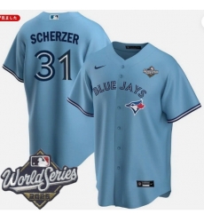 Men Toronto Blue Jays 31 Max Scherzer Light Blue Cool Base Stitched Baseball Jersey Men Toronto Blue Jays 31 Max Scherzer Light Blue Cool Base Stitched Baseball Jersey