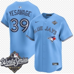 Men Toronto Blue Jays 39 Trey Yesavage Light Blue Cool Base Stitched Baseball Jersey Men Toronto Blue Jays 39 Trey Yesavage Light Blue Cool Base Stitched Baseball Jersey