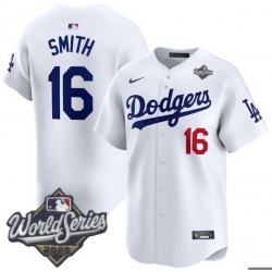 Men Los Angeles Dodgers 16 Will Smith 2025 World Series Cool Base Stitched Baseball Jersey White Men Los Angeles Dodgers 16 Will Smith 2025 World Series Cool Base Stitched Baseball Jersey White