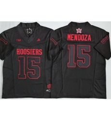 Men Indiana Hoosiers 15 Fernando Mendoza Black F U S E  Stitched Basketball Jersey