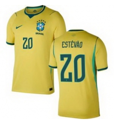 Women 20 Brazil National Team Estevao Willian 2026 Home Jersey 1