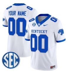Custom Men Kentucky Wildcats White Vapor Limited Stitched Jersey