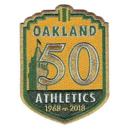 Women 2018 Oakland A s Athletics 50th Anniversary Patch Biaog